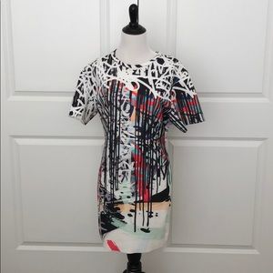 Zara graffiti mini dress